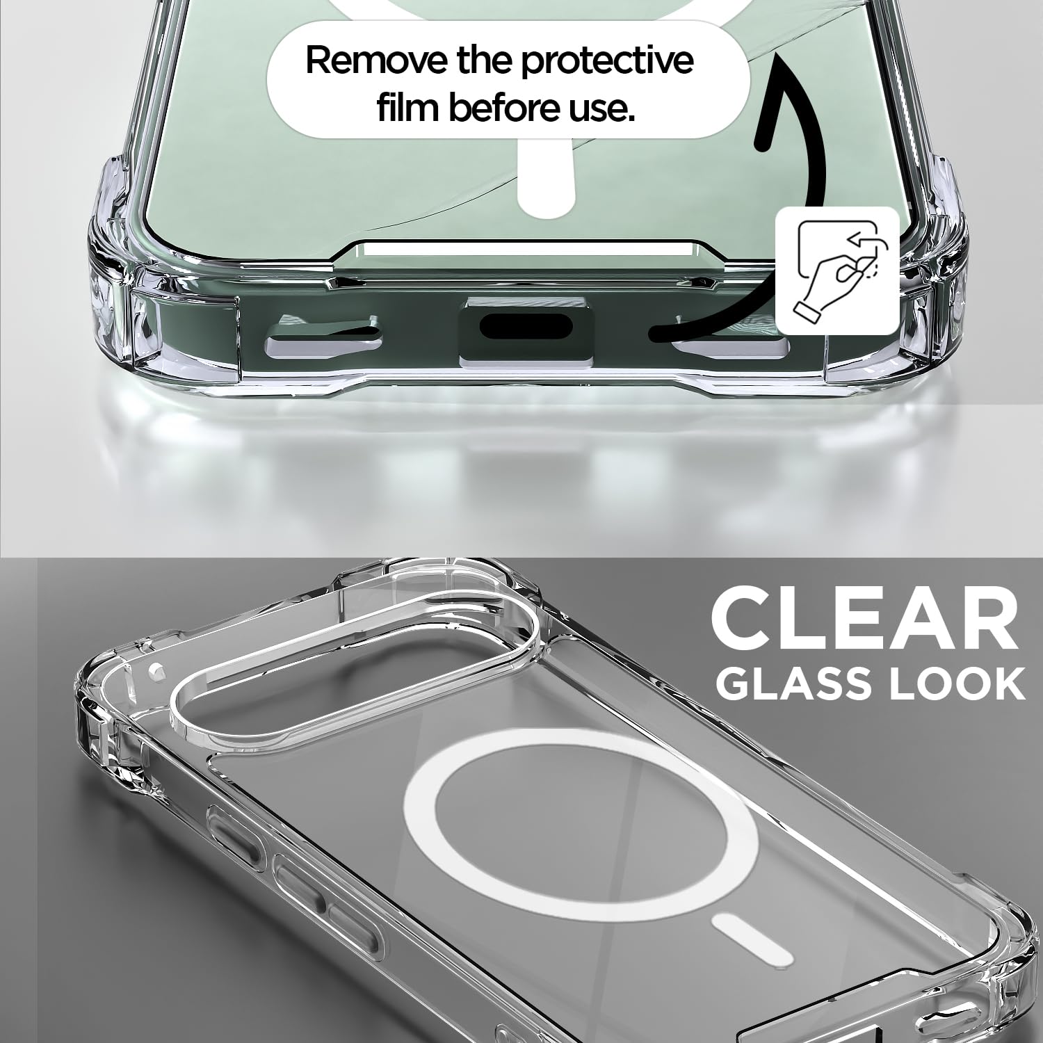 Google Pixel 11 Pro XL MagSafe phone cover in transparent mag-safe by Pikkme – photo 3