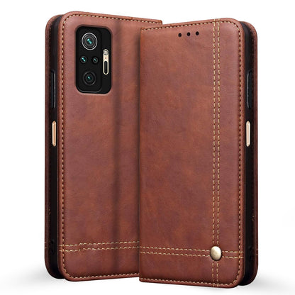 Brown wallet flip cover for Redmi Note 10 Pro Max – Pikkme