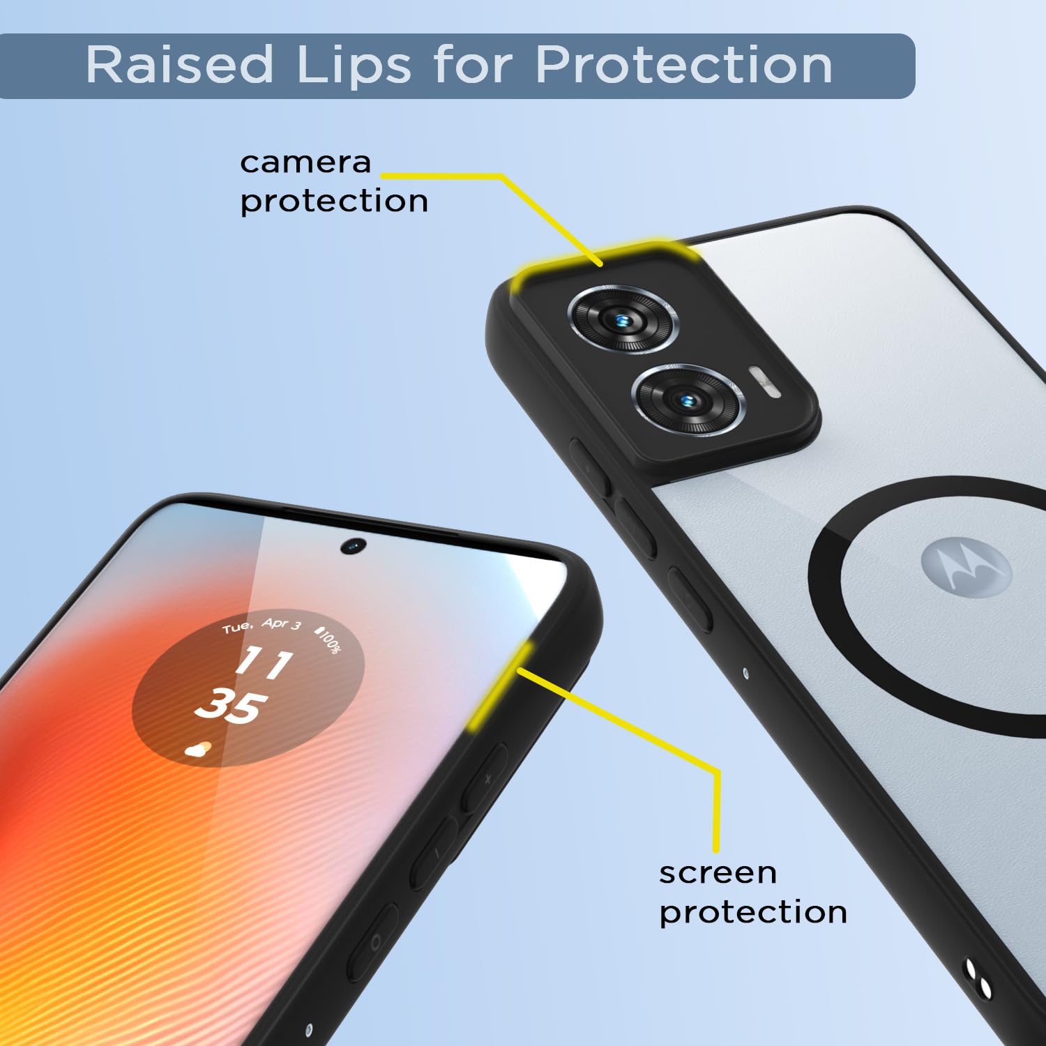 Pikkme Moto Edge 50 Fusion/G96 5G black mag-safe mobile back cover – photo 4