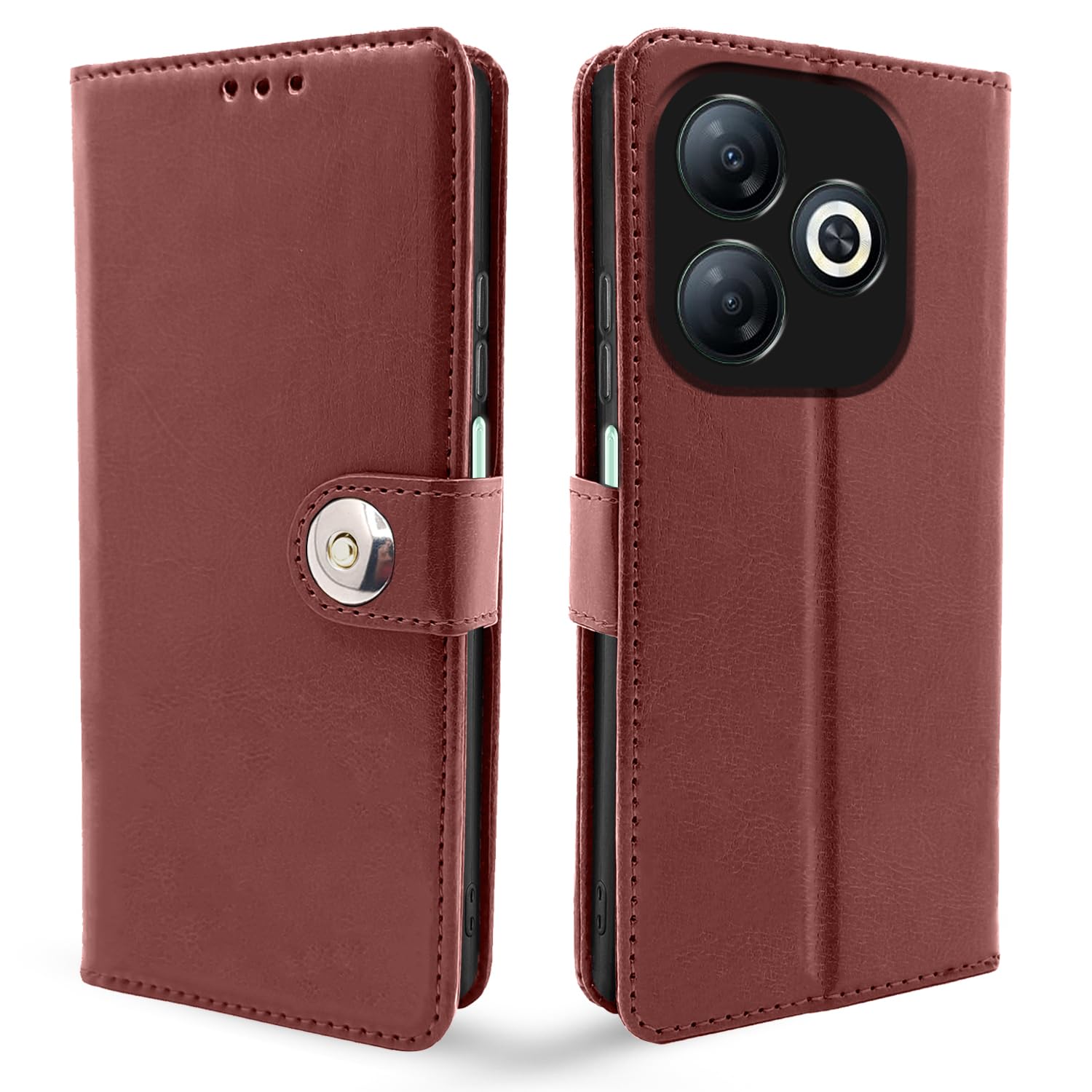 Pikkme brown flip cover for Infinix Smart 8