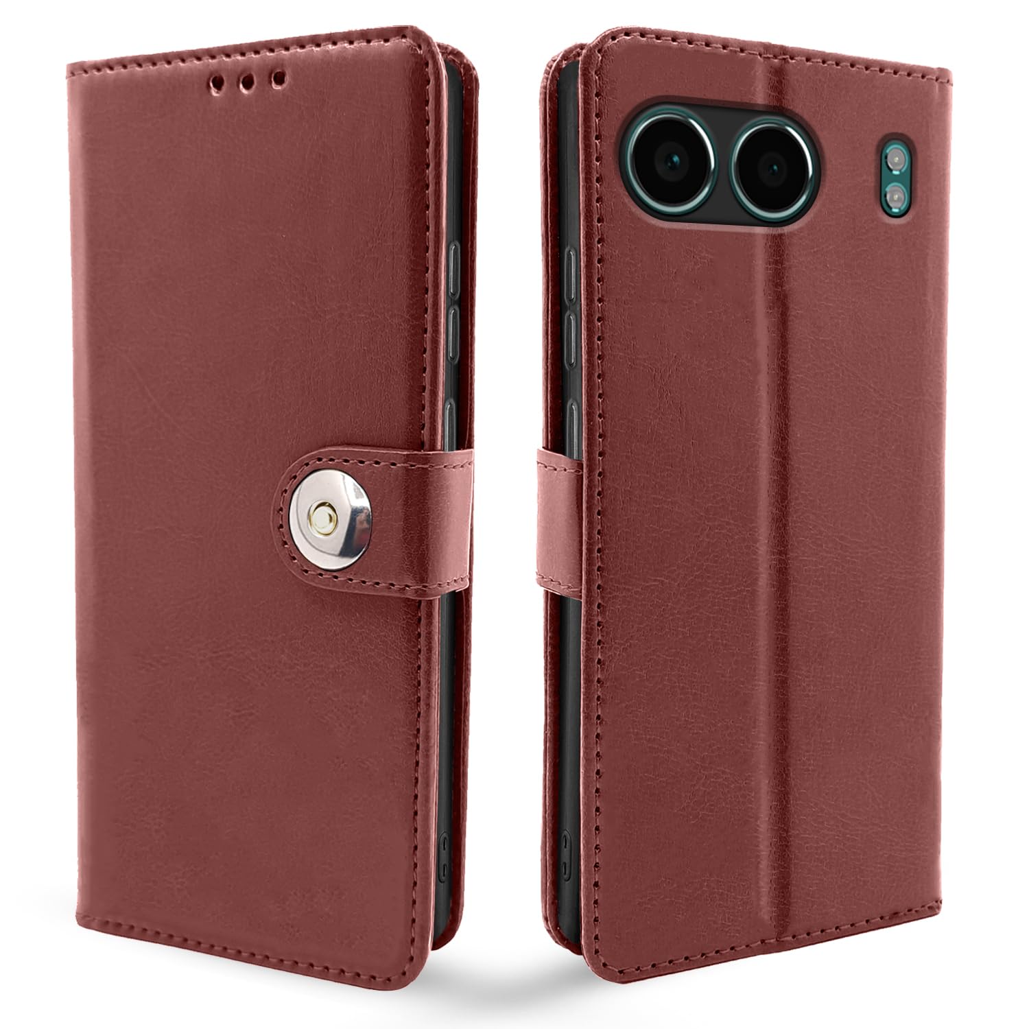 Brown wallet flip cover for OnePlus Nord 4 5G – Pikkme