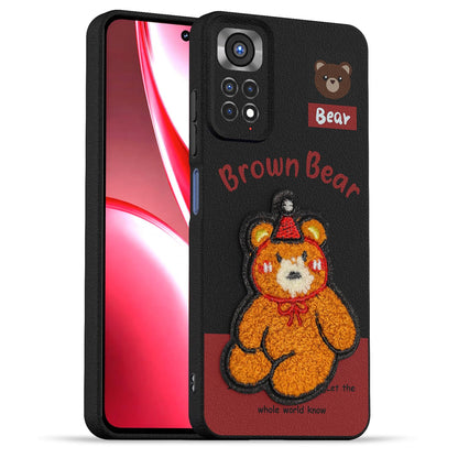 Pikkme Redmi Note 11/Note 11s Plush Patch cherry mobile back cover