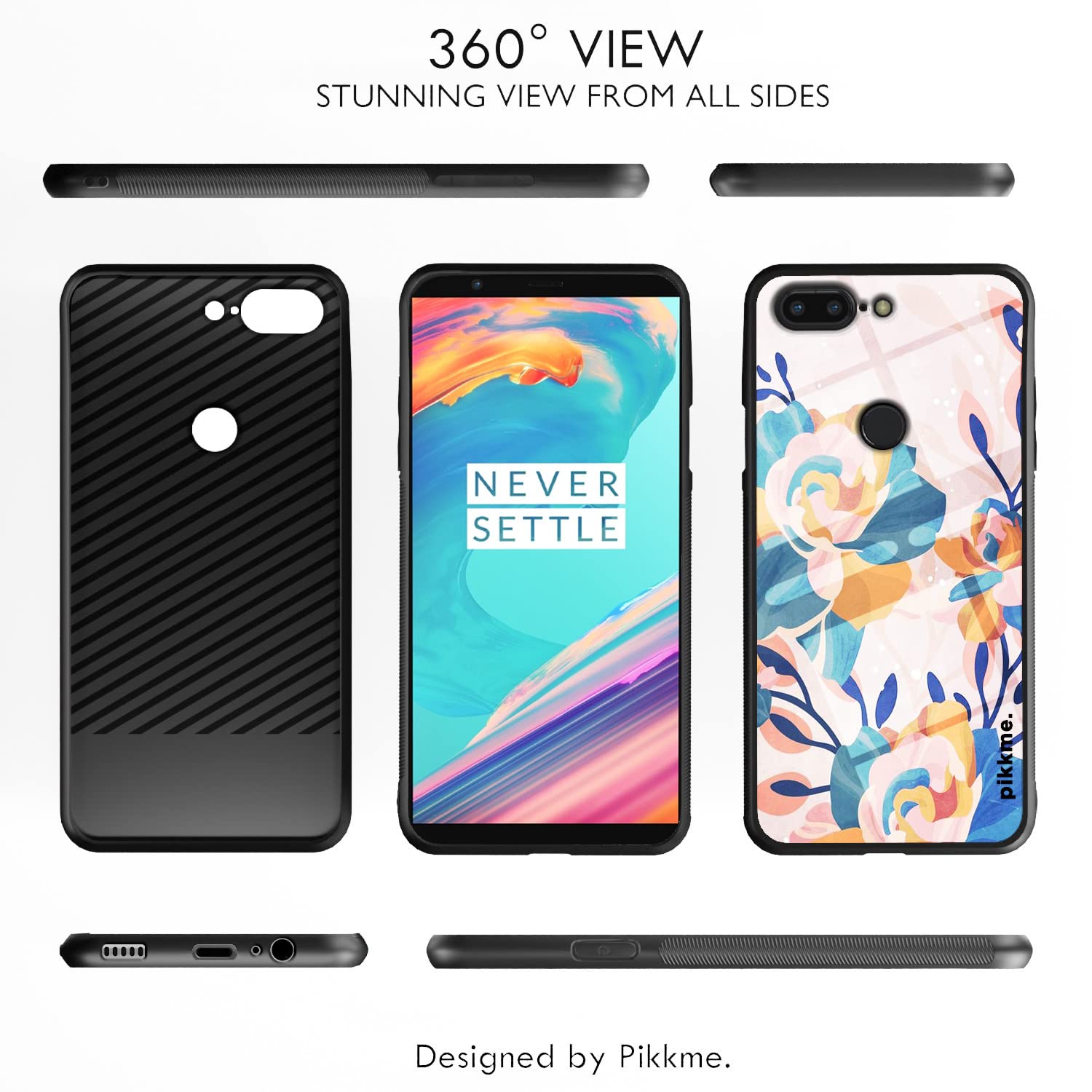 Pikkme Flower mobile cover for OnePlus 5T