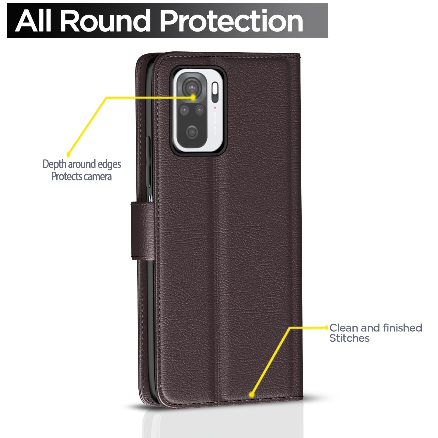 Pikkme coffee Button flip case for Redmi Note 10/Note 10s/Note 11 SE – photo 4