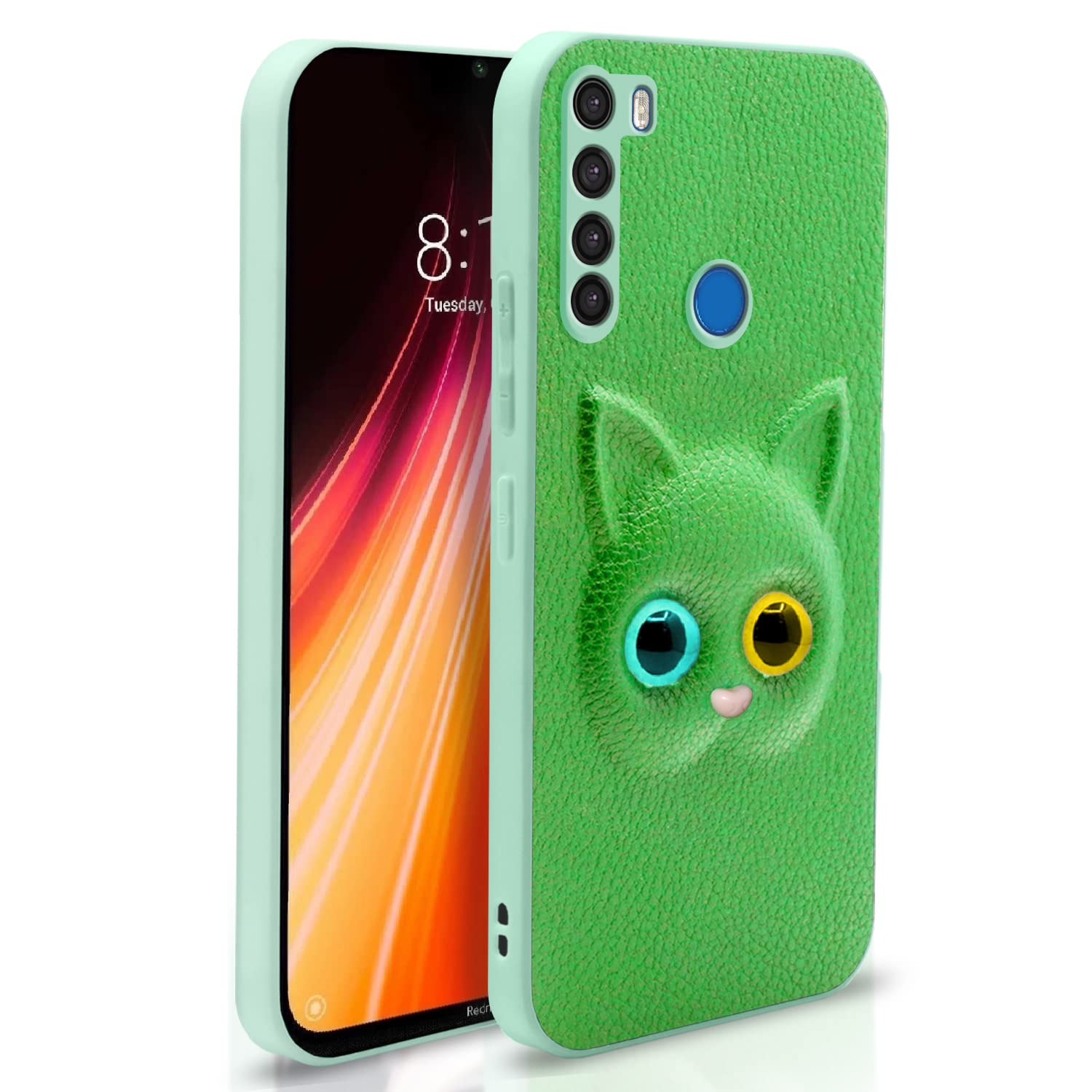 Redmi Note 8 back cover in green by Pikkme