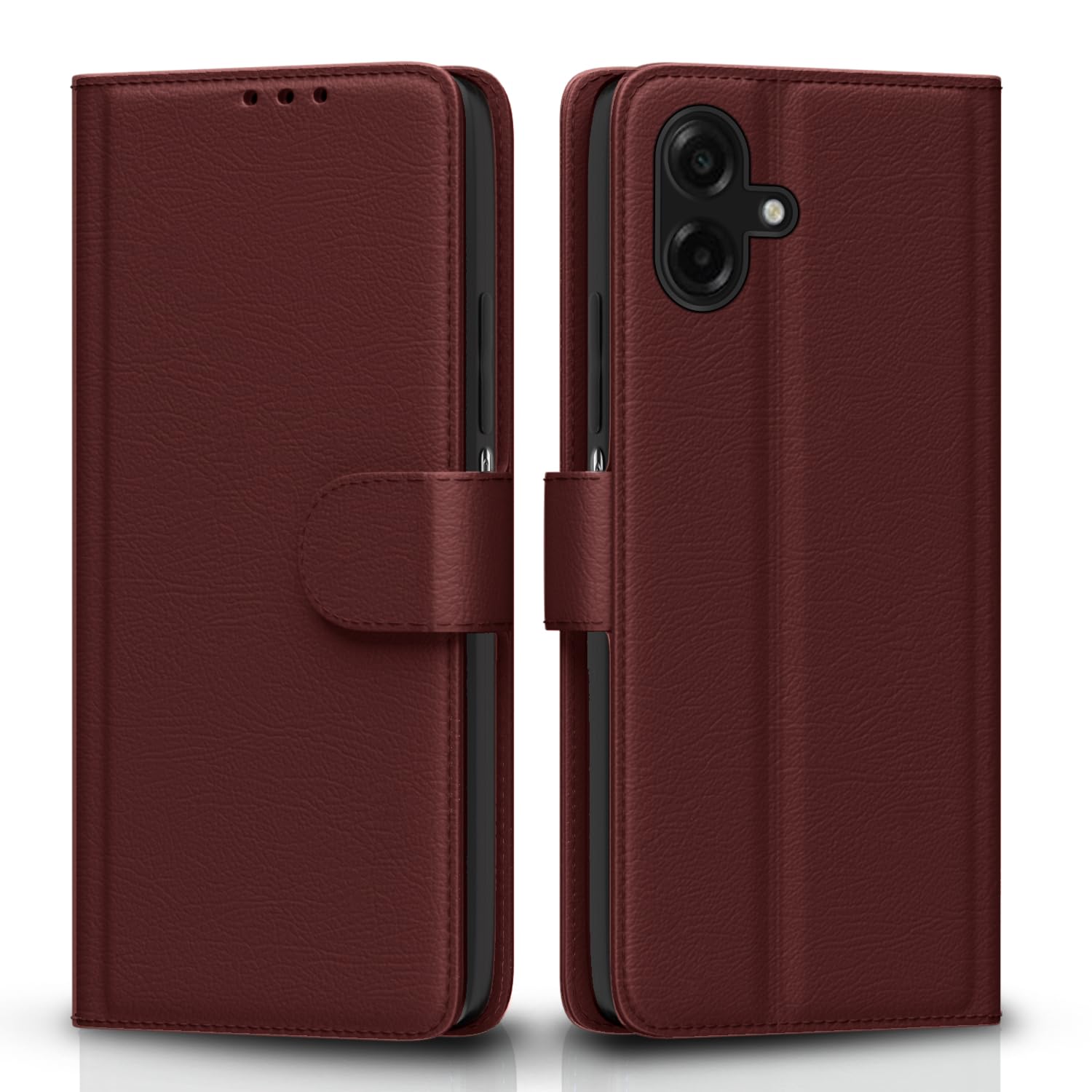 Pikkme brown mobile flip cover for Samsung F70e 5G/M07/M17e/F07/A07/A07 5G