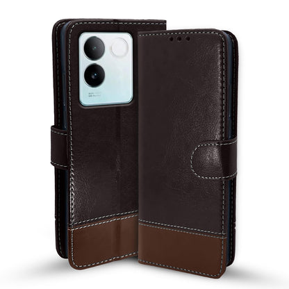 Pikkme coffee & brown mobile flip cover for Vivo T2 Pro 5G