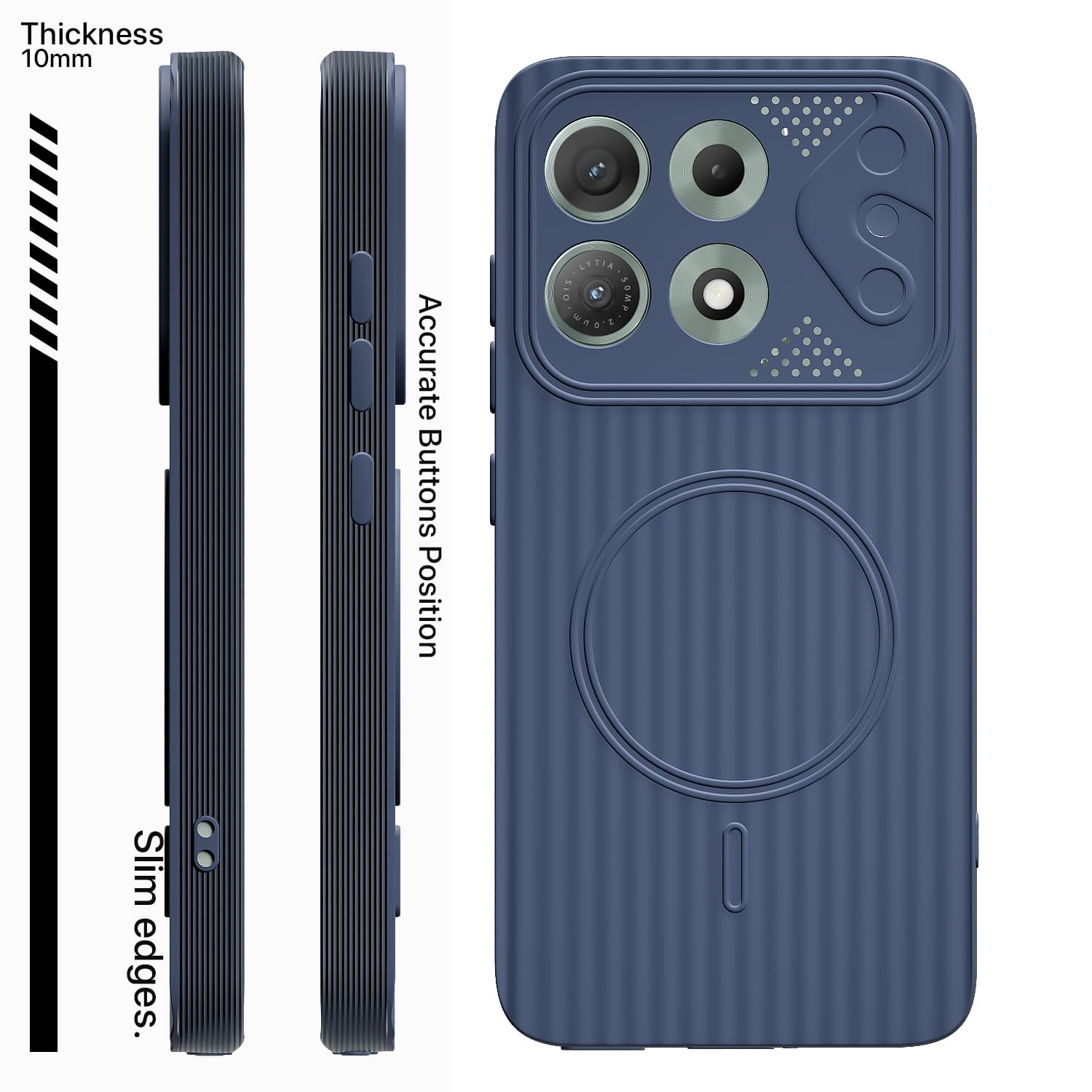 Moto Edge 70 Max 5G mobile cover in blue by Pikkme – photo 3