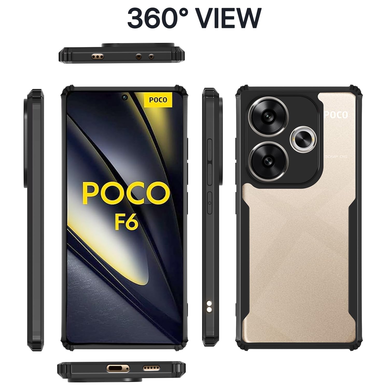 Poco F6 5G back cover in black by Pikkme – photo 2