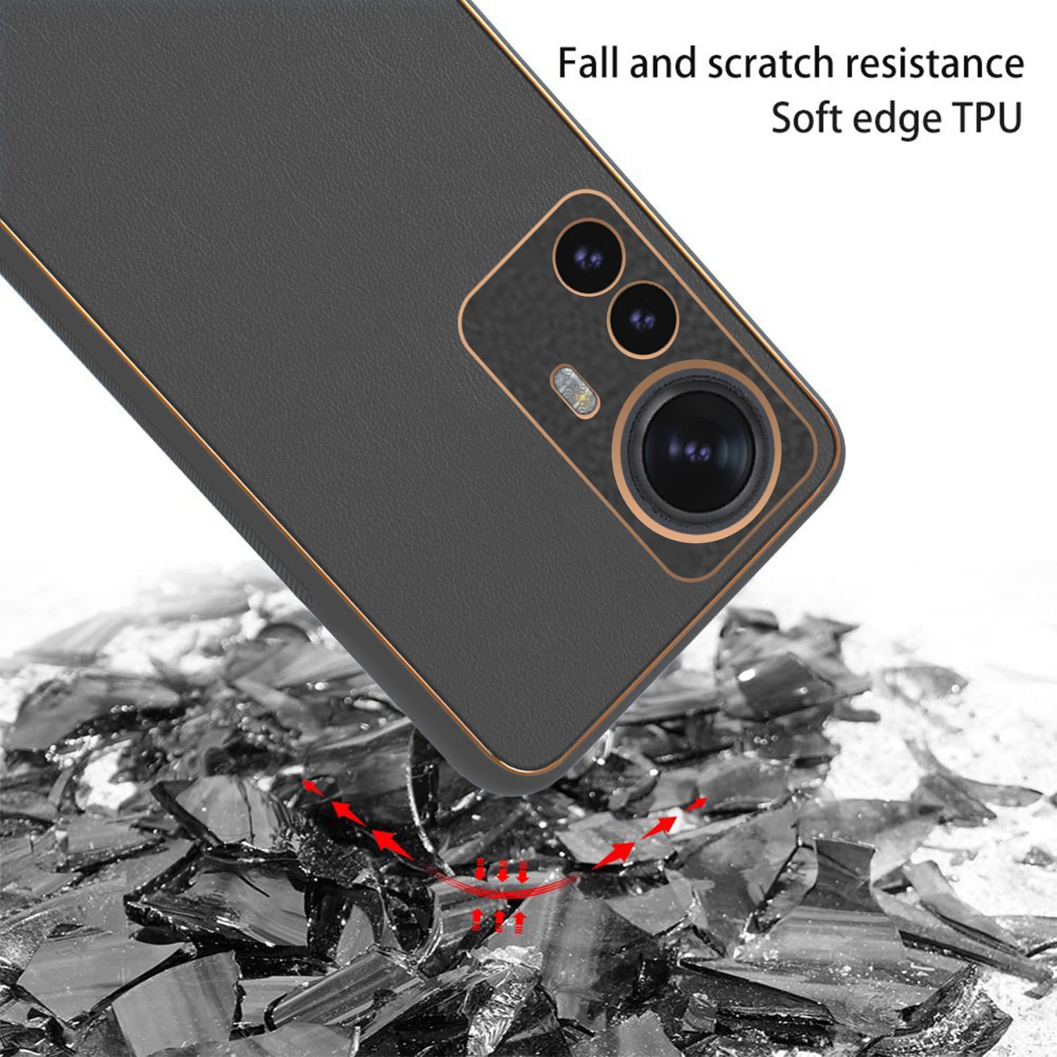 Mi 12 Pro 5G Chrome mobile back cover in black by Pikkme – photo 3