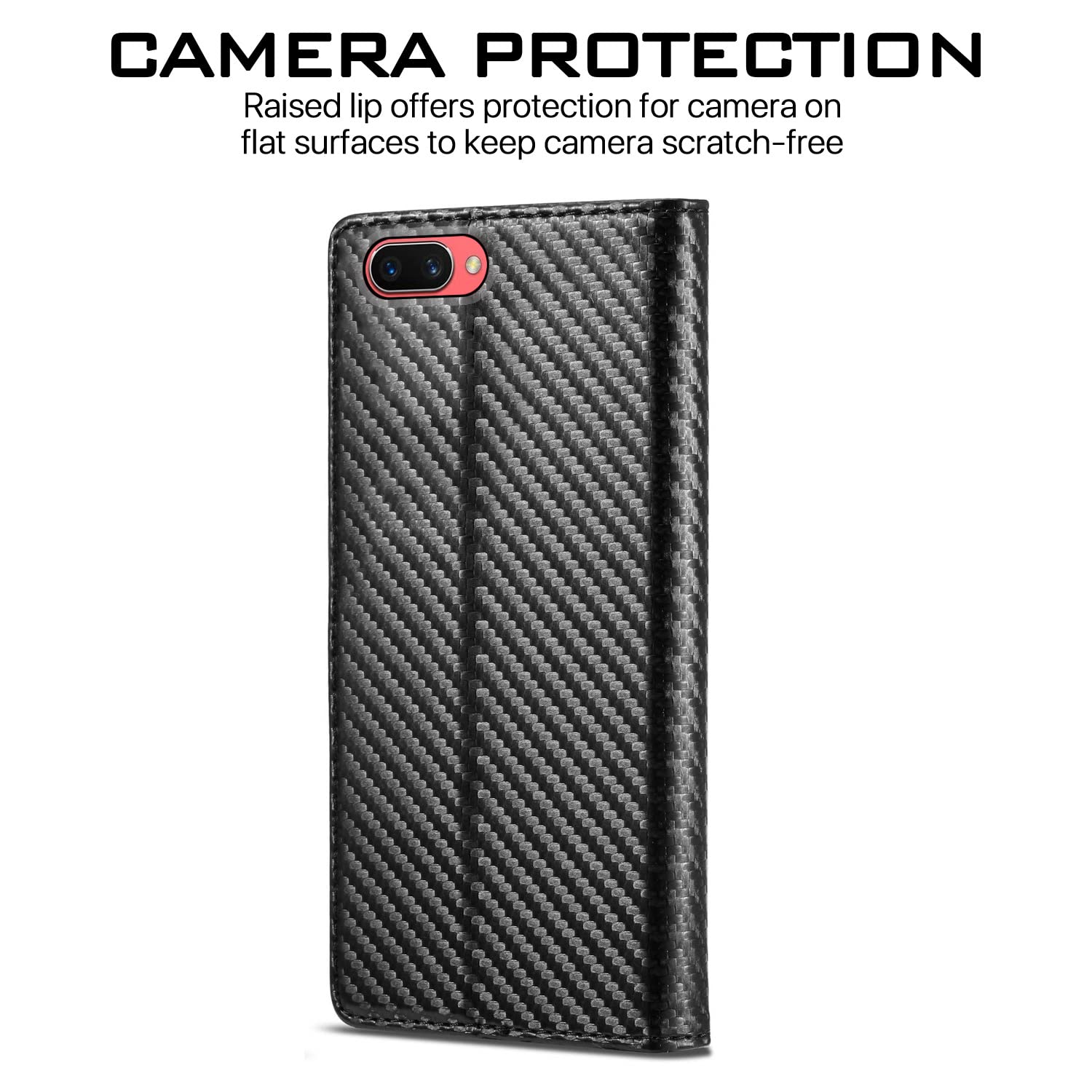 Oppo A3s flip cover in black by Pikkme – photo 4