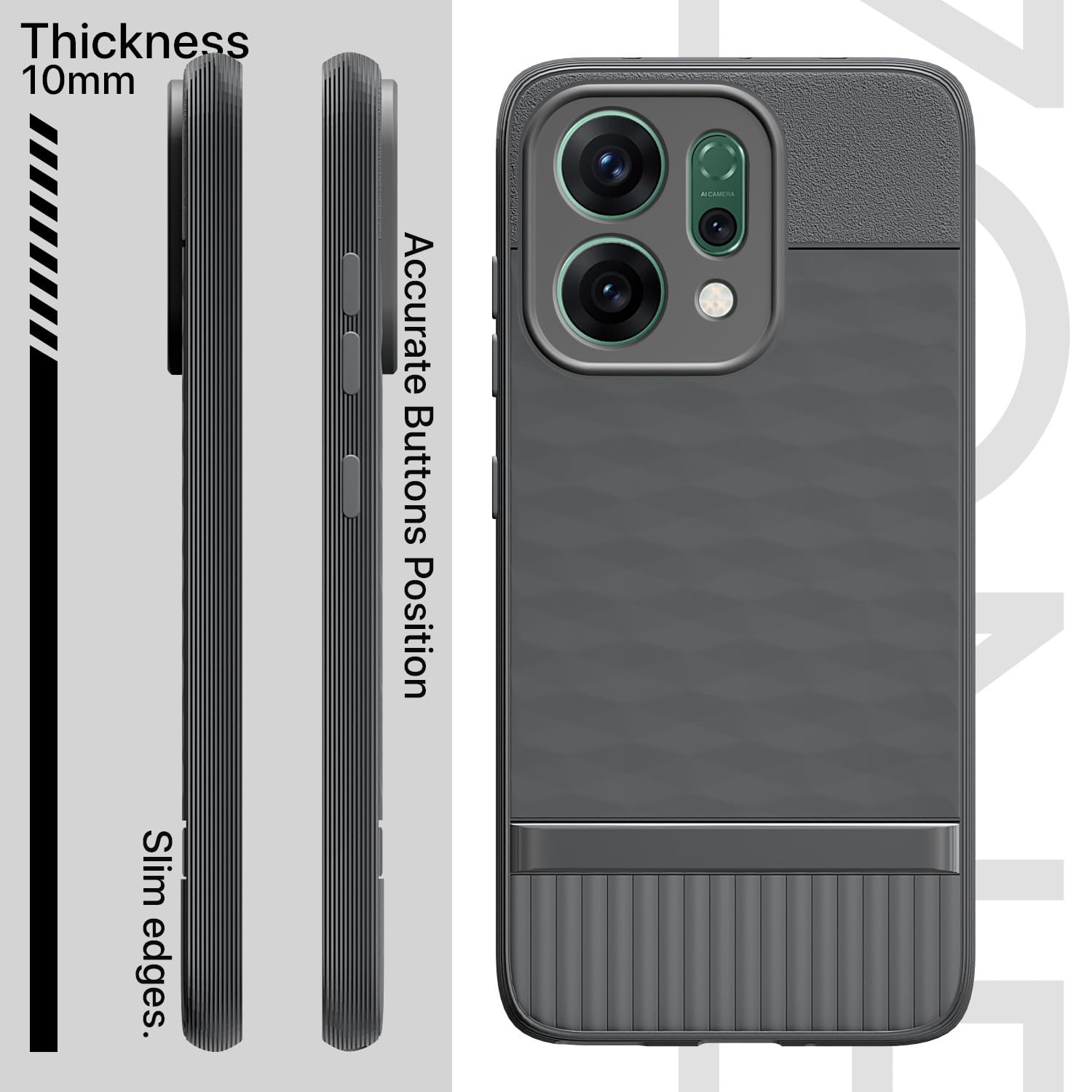Grey back cover for Oppo Reno 14 5G – Pikkme – photo 3