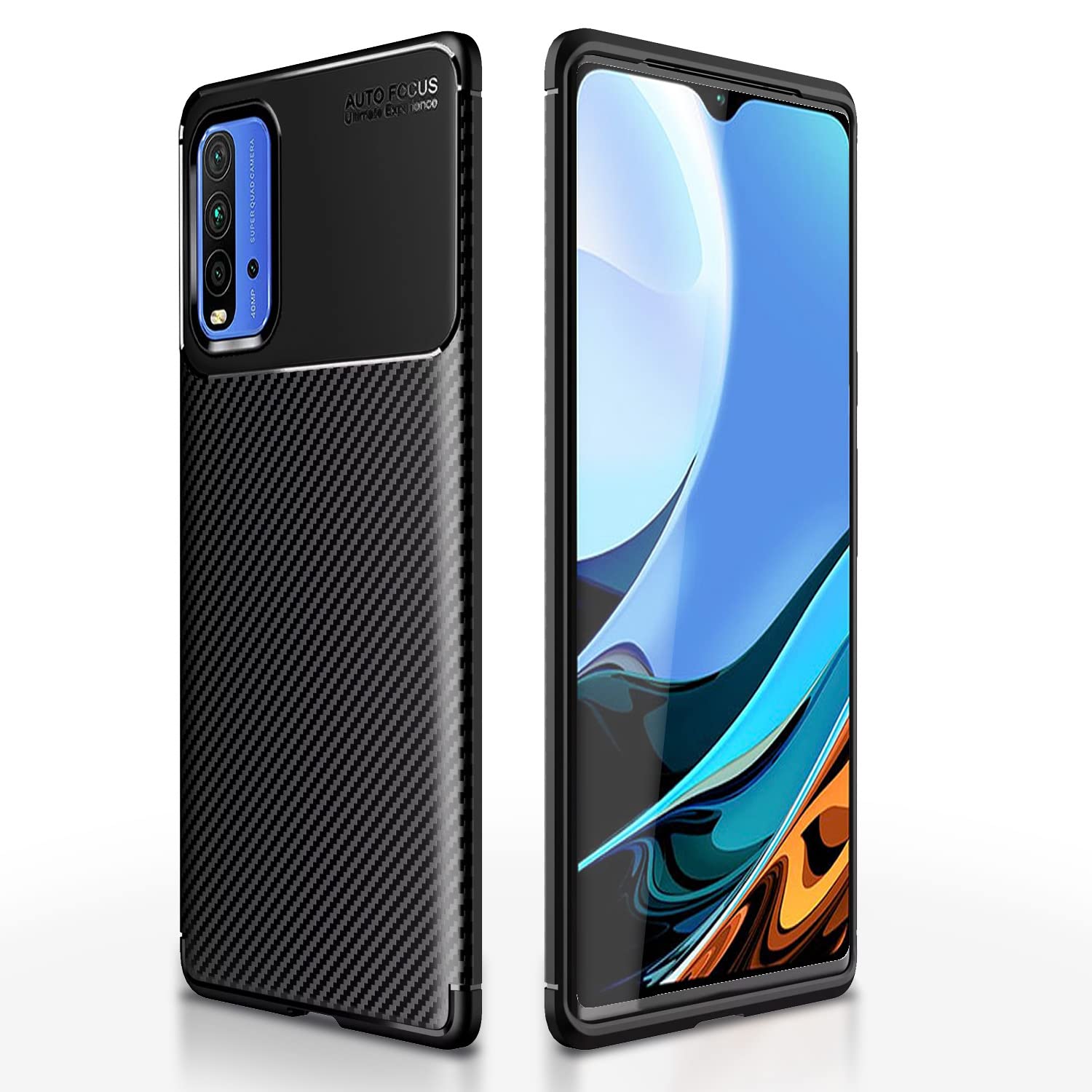 Pikkme black mobile back cover for Redmi 9 Power