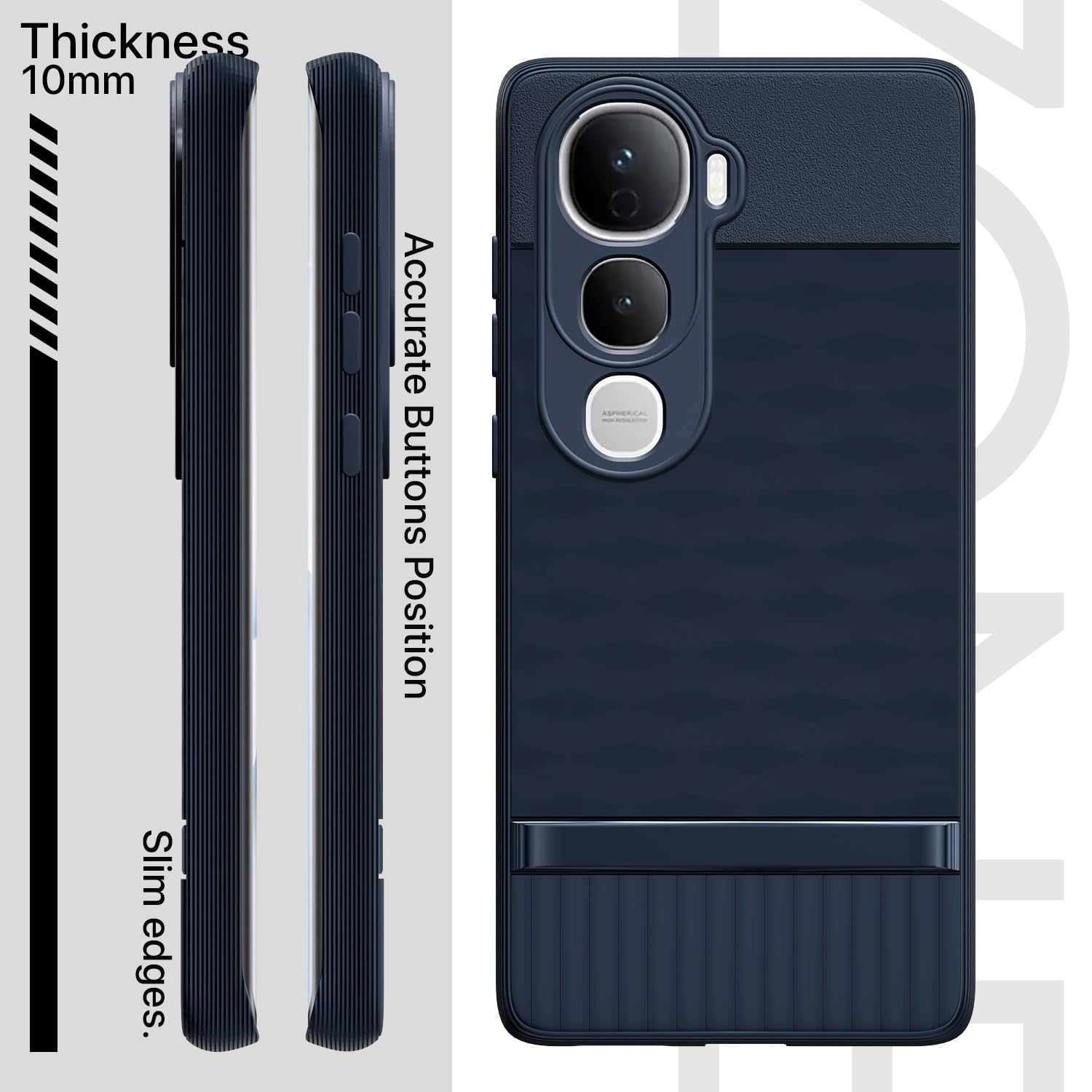 Blue Silicone phone cover for Vivo Y400 Pro 5G – Pikkme – photo 3