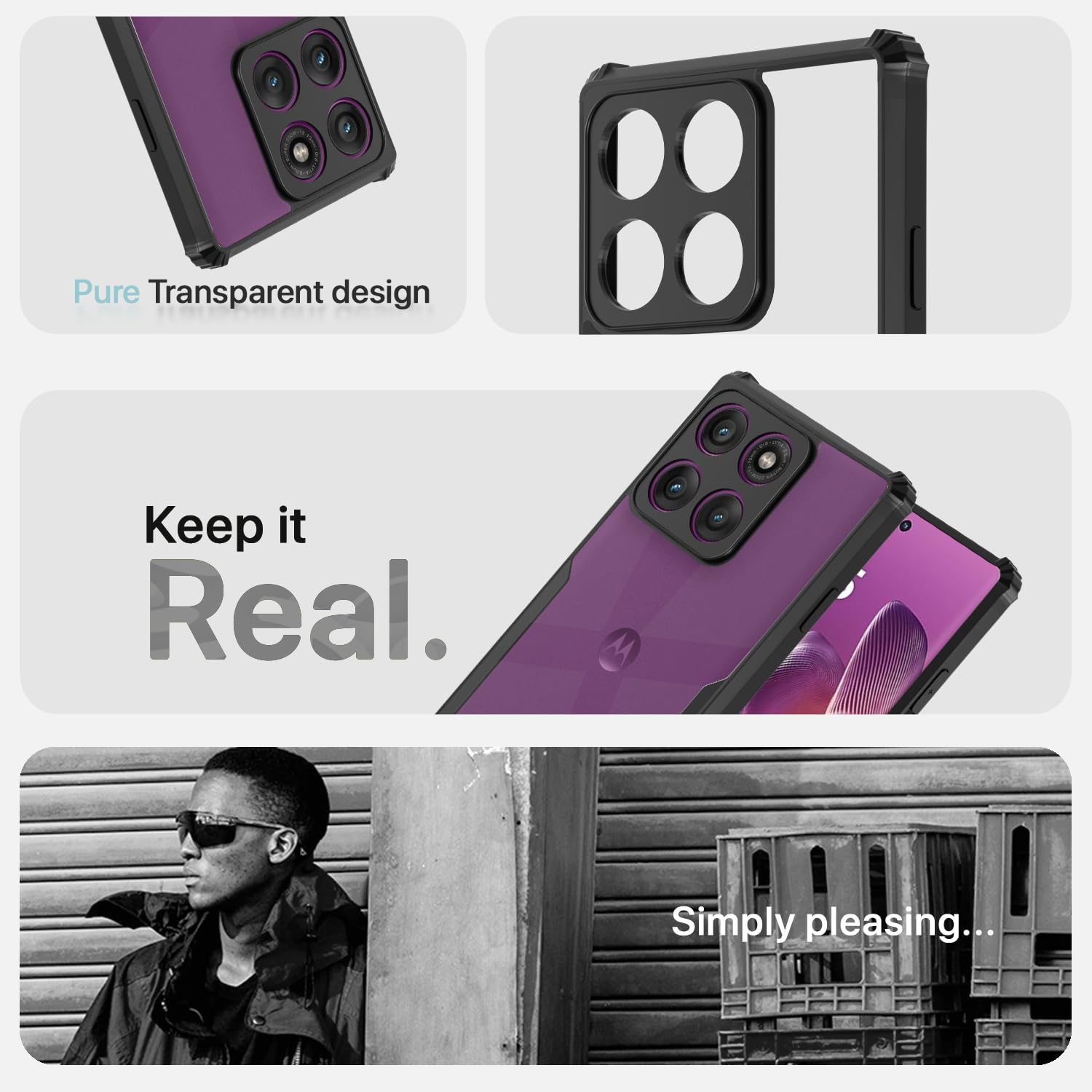 Pikkme Moto Edge 60 Pro 5G Ultra black mobile cover – photo 4