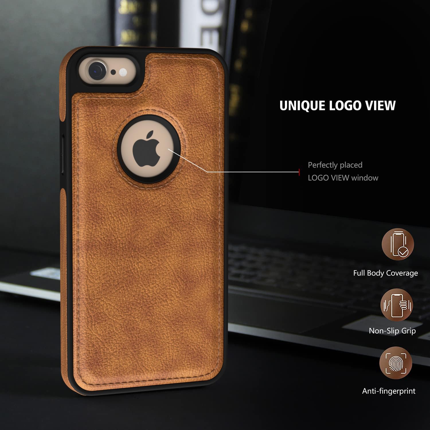 Pikkme iPhone 7/8 Flexible Pu Leather Back Cover | Brown