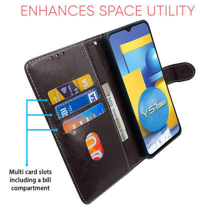 Pikkme Vivo Y51/Y31 Magnetic coffee & brown flip cover – photo 3