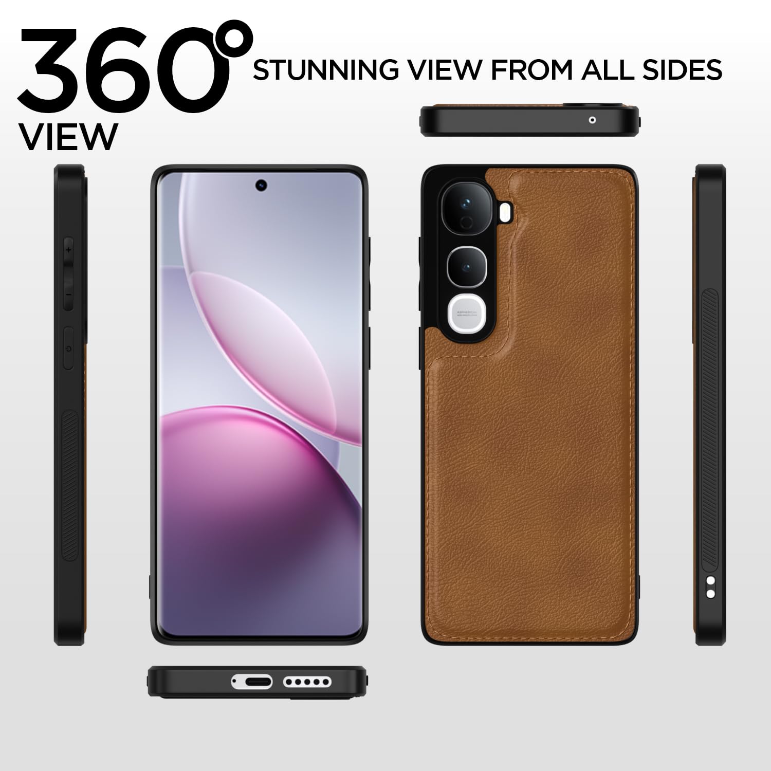 Pikkme brown back cover for Vivo Y400 Pro 5G – photo 4
