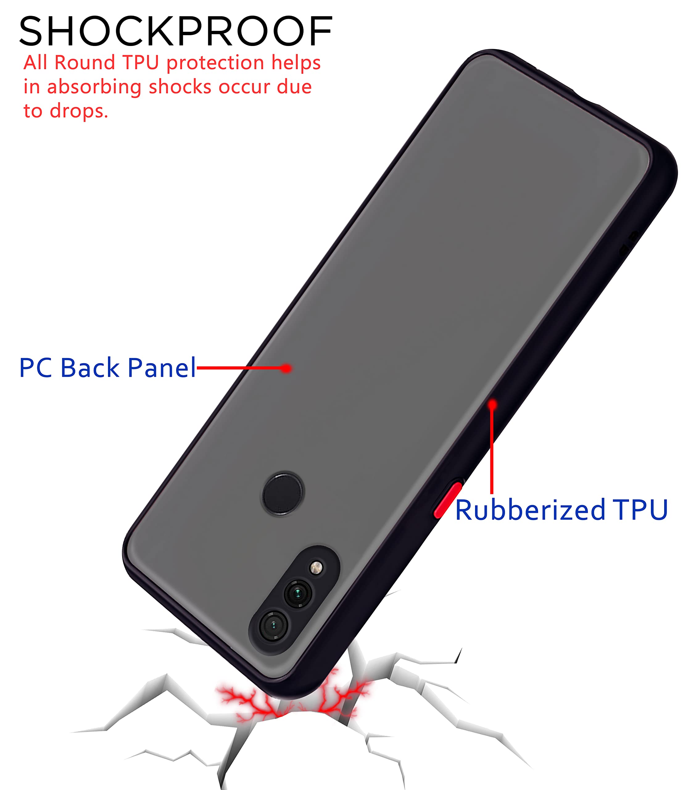 Realme 3 Hybrid phone cover in black by Pikkme – photo 4