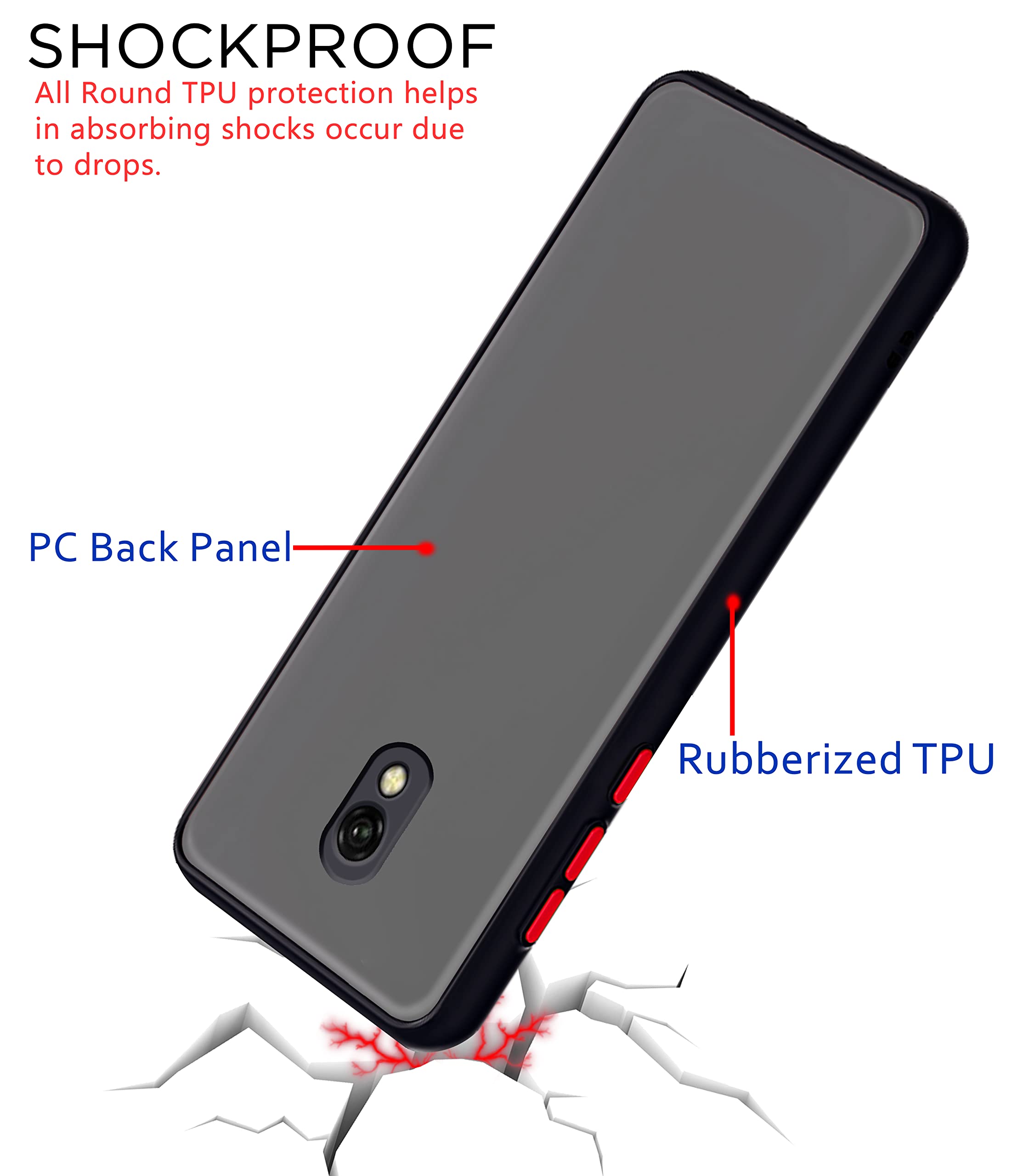 Pikkme black Hybrid phone cover for Redmi 8A – photo 4