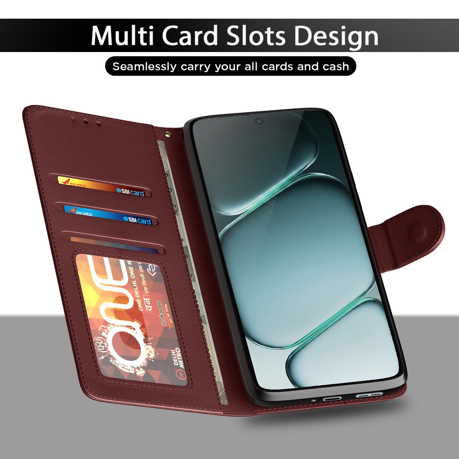 OnePlus Nord CE 6 5G flip case in brown by Pikkme – photo 5