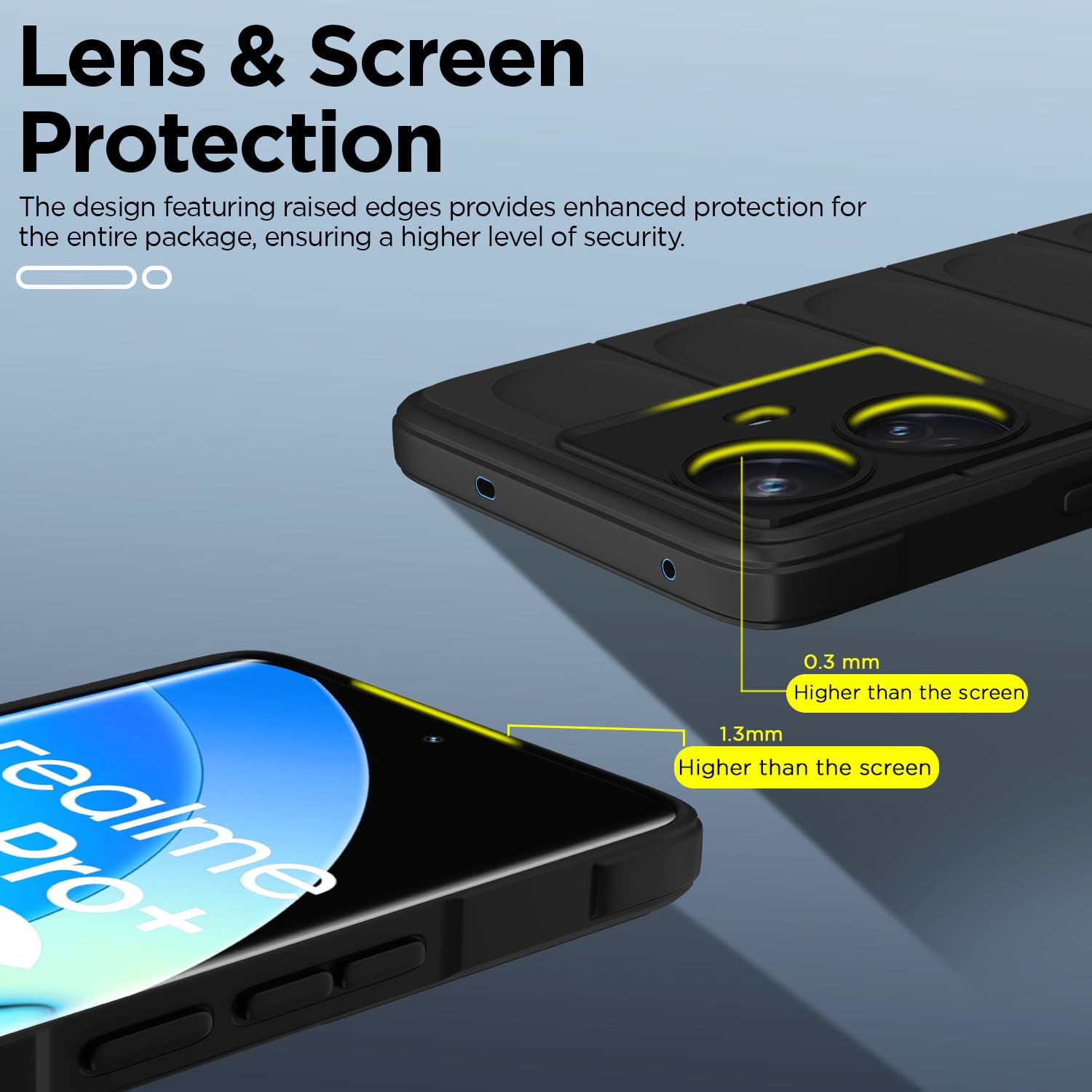 Pikkme black phone cover for Realme 10 Pro Plus 5G – photo 3