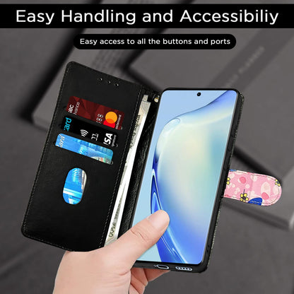 Pikkme Vivo V27/V27 Pro 5G pink flower flip cover – photo 6