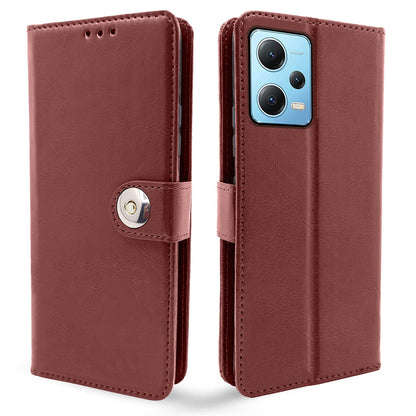 Pikkme Poco X5/Redmi Note 12 5G brown wallet flip cover