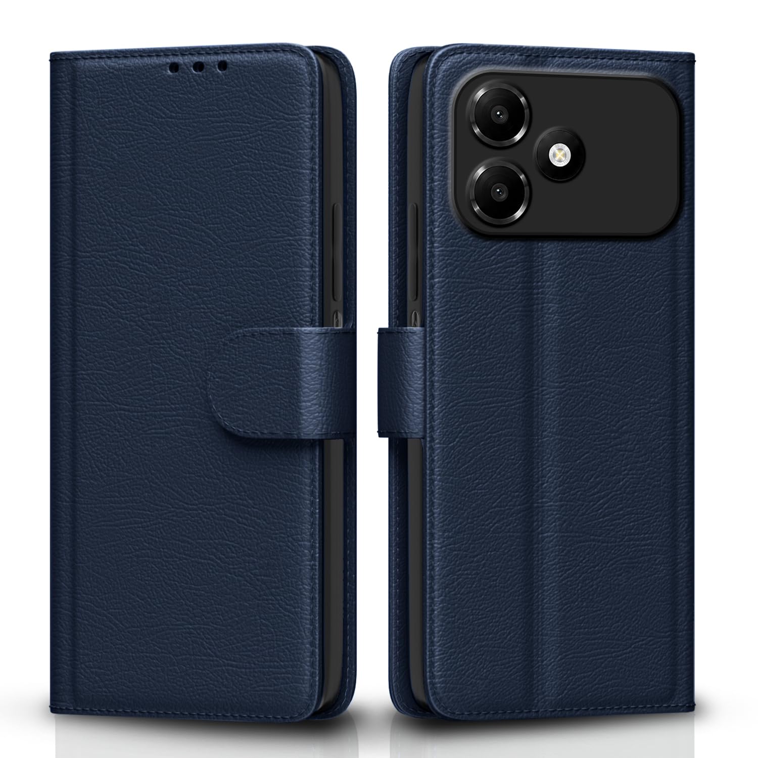 Oppo A6c Wallet mobile flip cover in blue by Pikkme