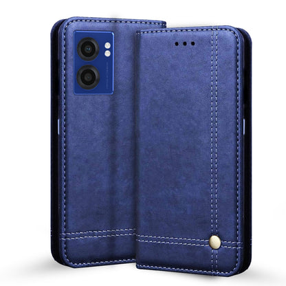 Blue Magnetic mobile flip cover for Realme Narzo 50 5G/Oppo K10 5G/Oppo A57 – Pikkme