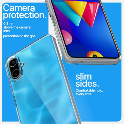 Pikkme Samsung Galaxy F06 5G Crystal Clear Hard Back PC + TPU Back Cover (Transparent)
