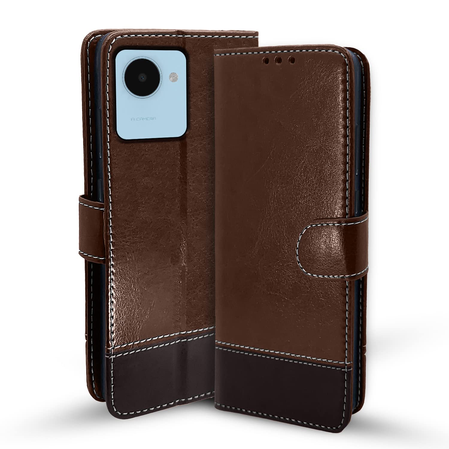 Brown & coffee mobile flip cover for Realme C30/Narzo 50i Prime – Pikkme