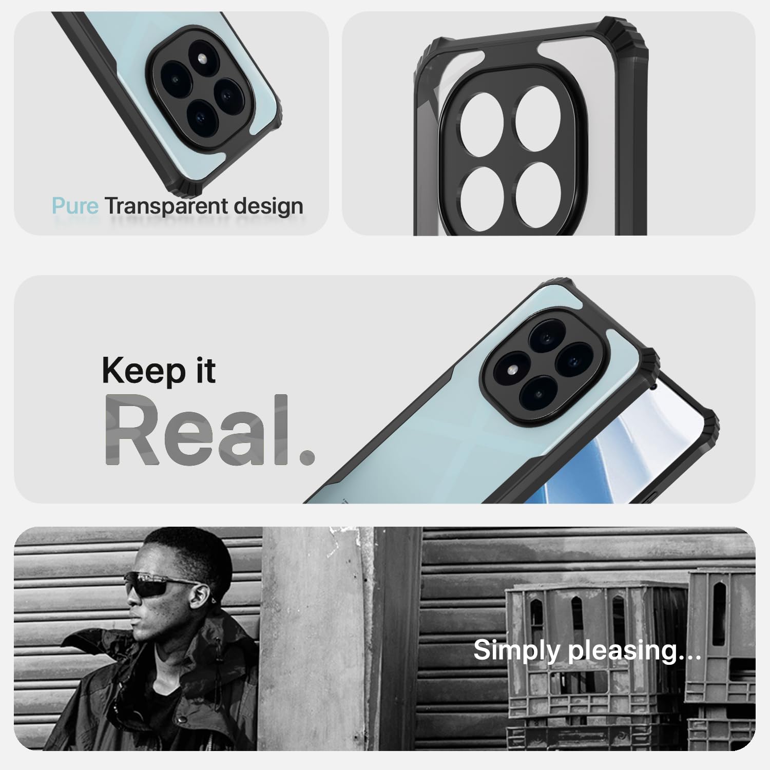 Pikkme black mobile back cover for Redmi Note 14 Pro/Note 14 Pro Plus 5G – photo 4