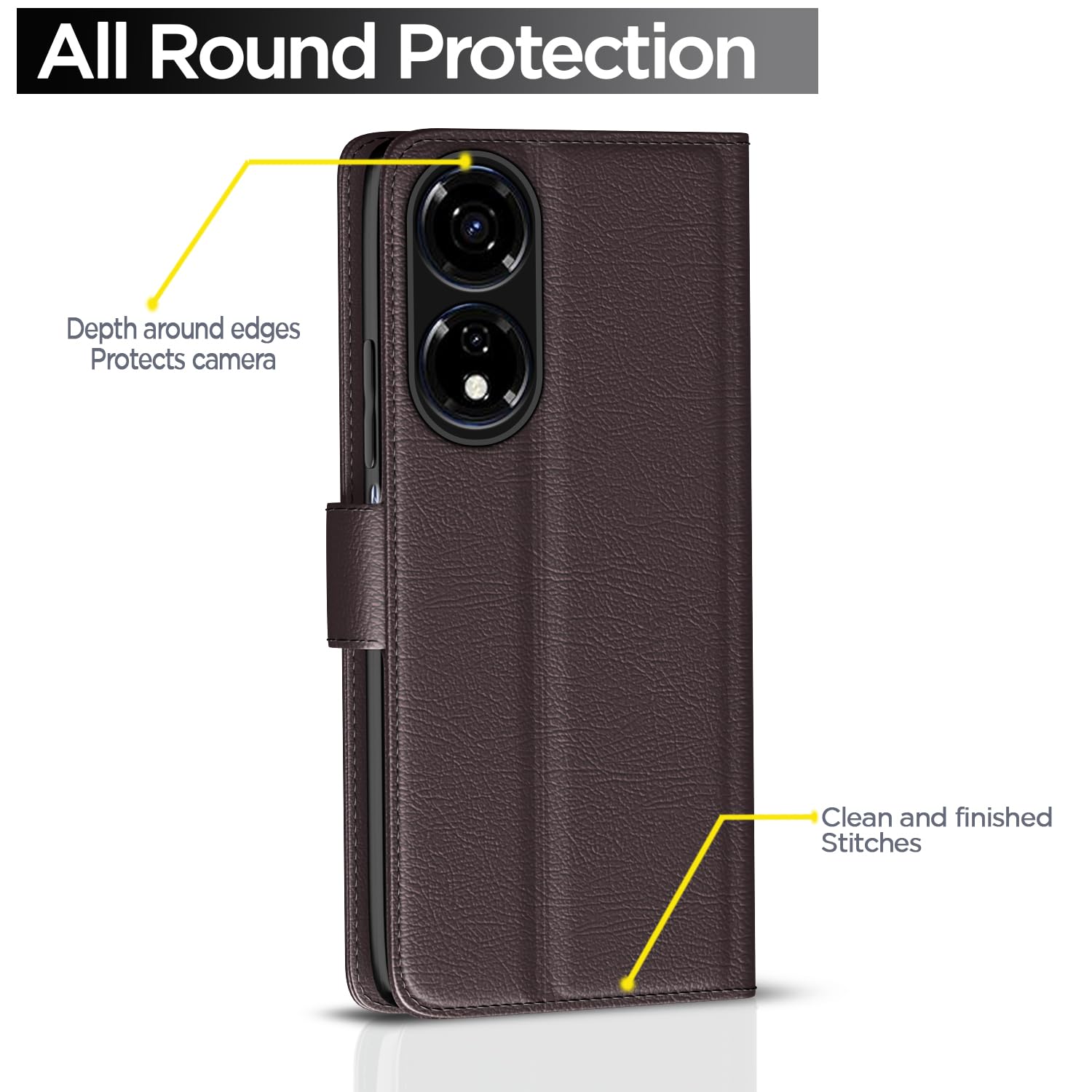 Pikkme Itel P55 5G Wallet coffee flip case – photo 4
