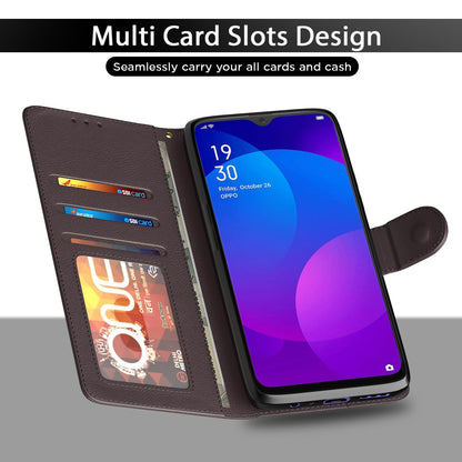 Oppo F11 wallet flip cover in coffee by Pikkme – photo 5