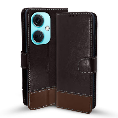 Pikkme OnePlus Nord CE 3 5G Magnetic coffee & brown flip case