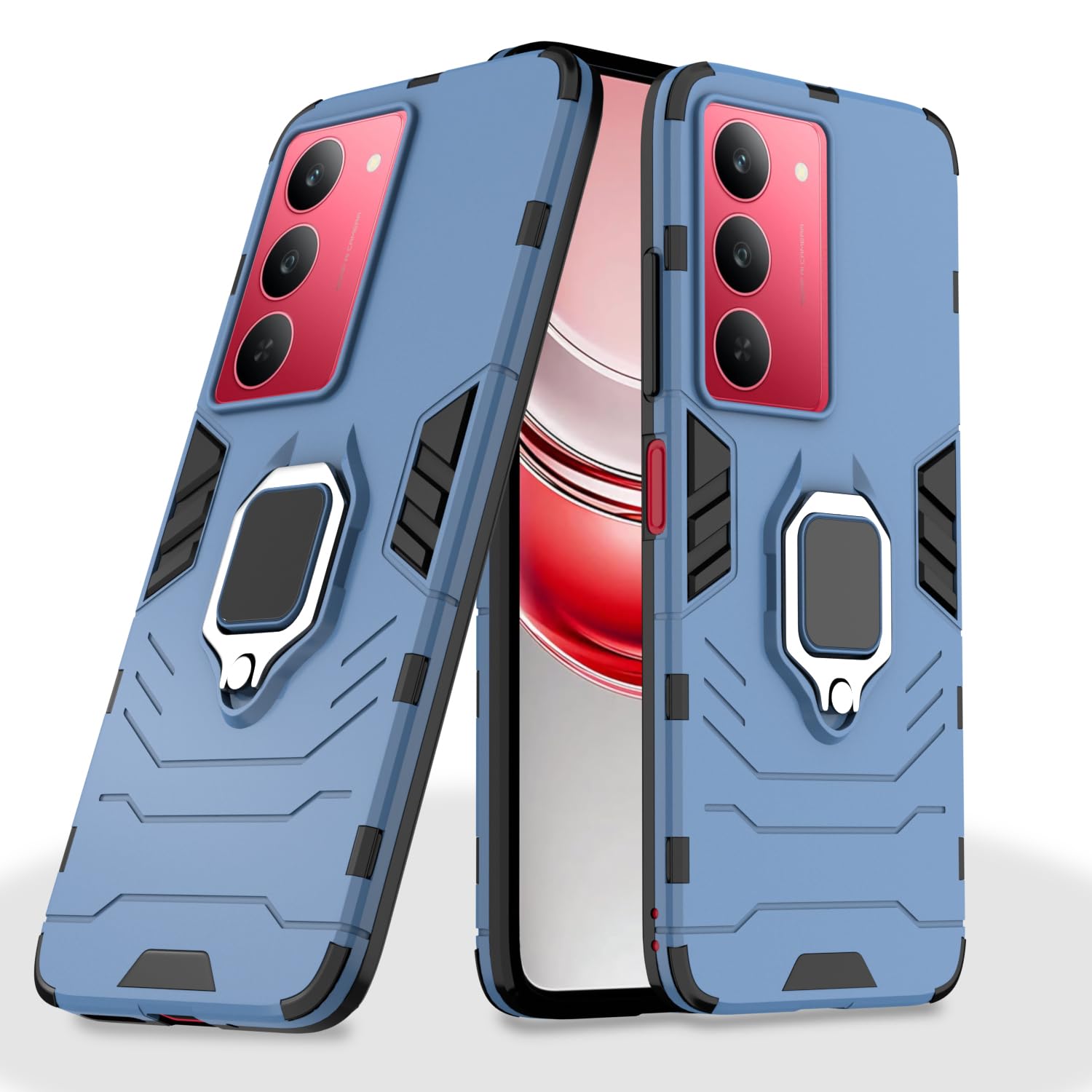 Blue Tough Armor phone cover for Realme Narzo 80x/P3x/14X 5G – Pikkme