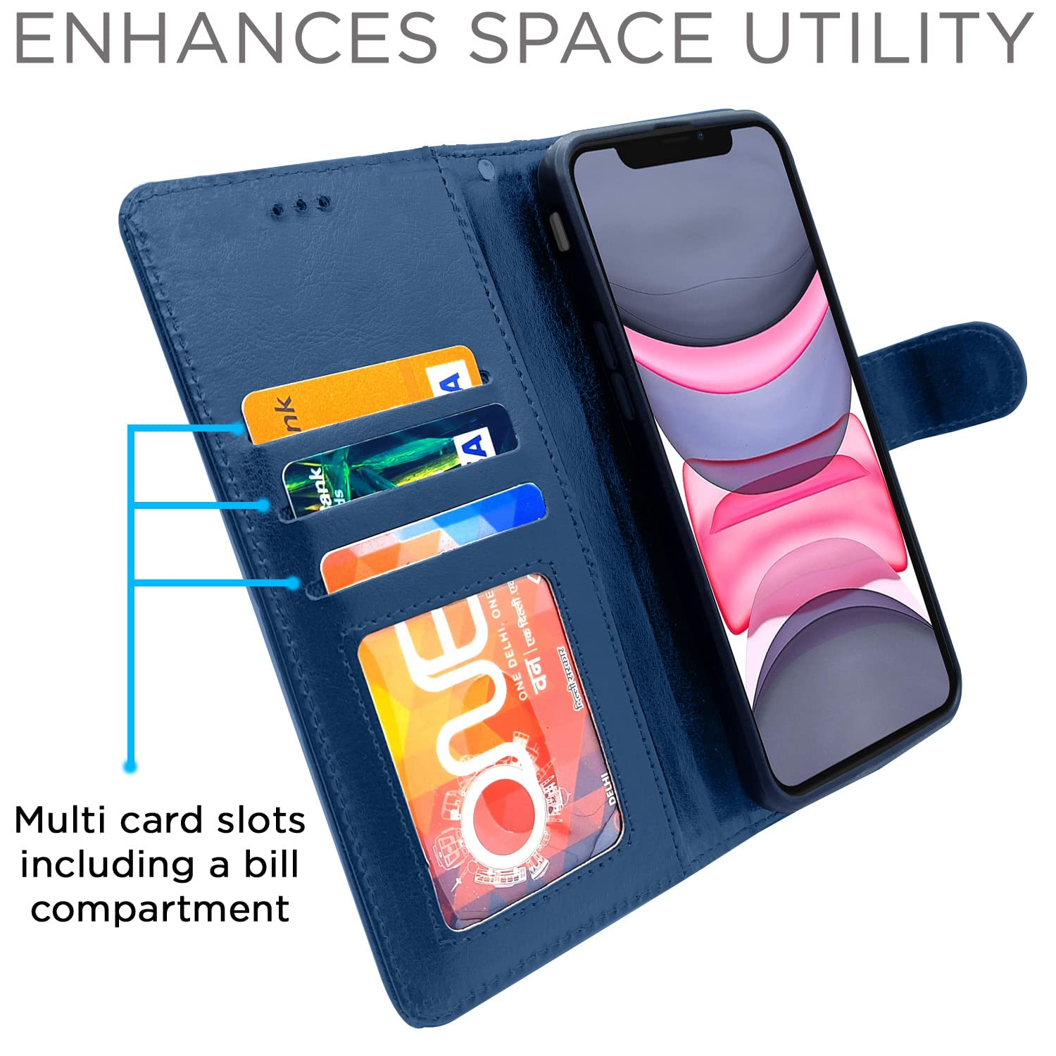 Blue flip cover for iPhone 11 – Pikkme – photo 3