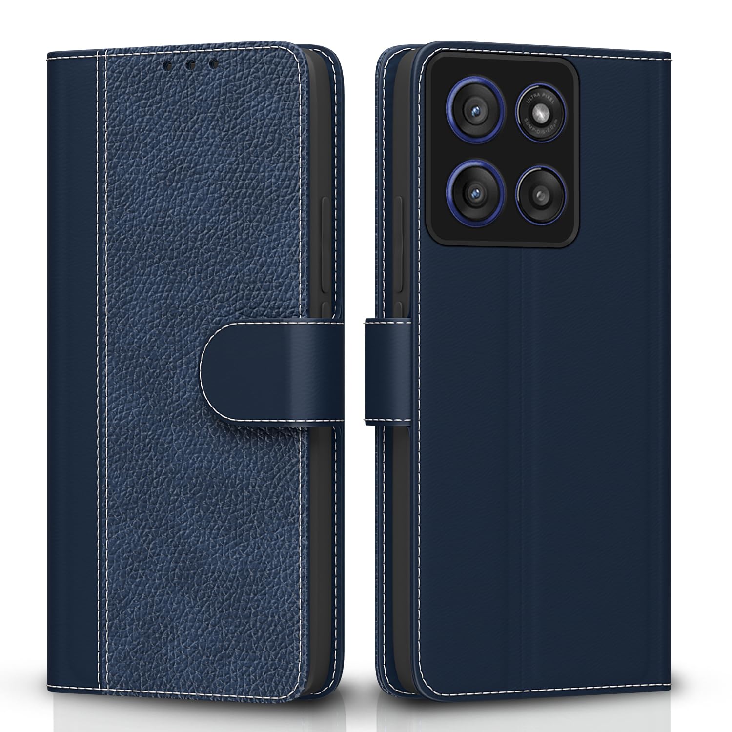 Pikkme blue mobile flip cover for Moto Edge 60 Pro 5G