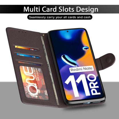 Redmi Note 11 Pro/Note 11 Pro Plus 5G wallet flip cover in coffee by Pikkme – photo 5