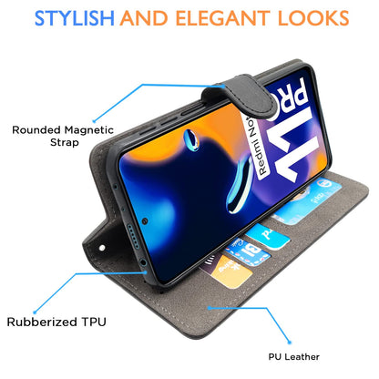 Black Wallet flip cover for Redmi Note 11 Pro/Note 11 Pro Max – Pikkme – photo 5