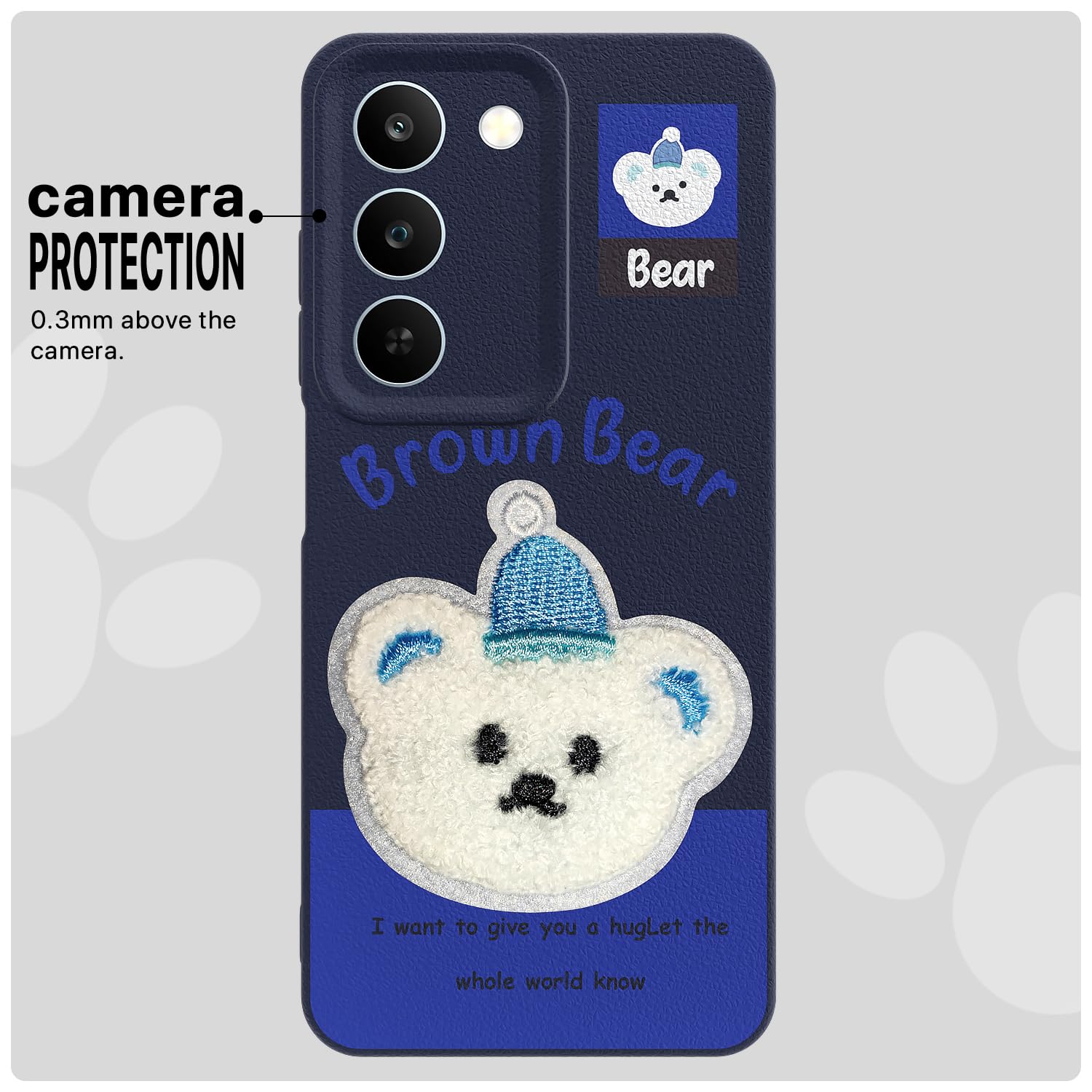 Pikkme blue Plush Patch mobile cover for Realme P4 Lite/C83 5G – photo 6