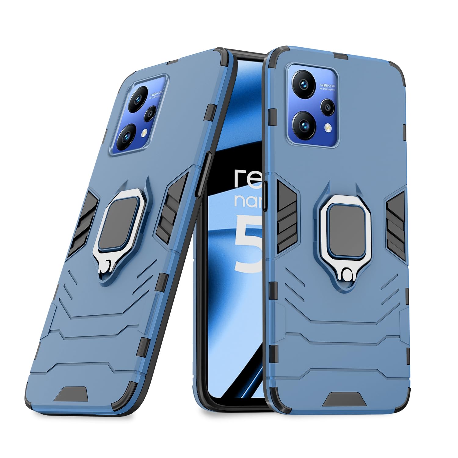  Realme Narzo 50 Pro 5G D5 Tough Armor Back Cover - Blue