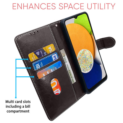 Pikkme Samsung A03 Magnetic coffee & brown flip case – photo 3