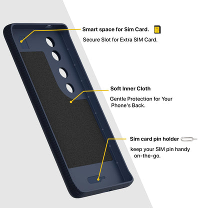 Pikkme Vivo V40 5G / V40 Pro 5G / T3 Ultra 5G Gencase Back Cover (Blue)