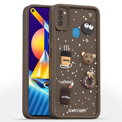 Samsung M11/3D mobile cover in brown by Pikkme