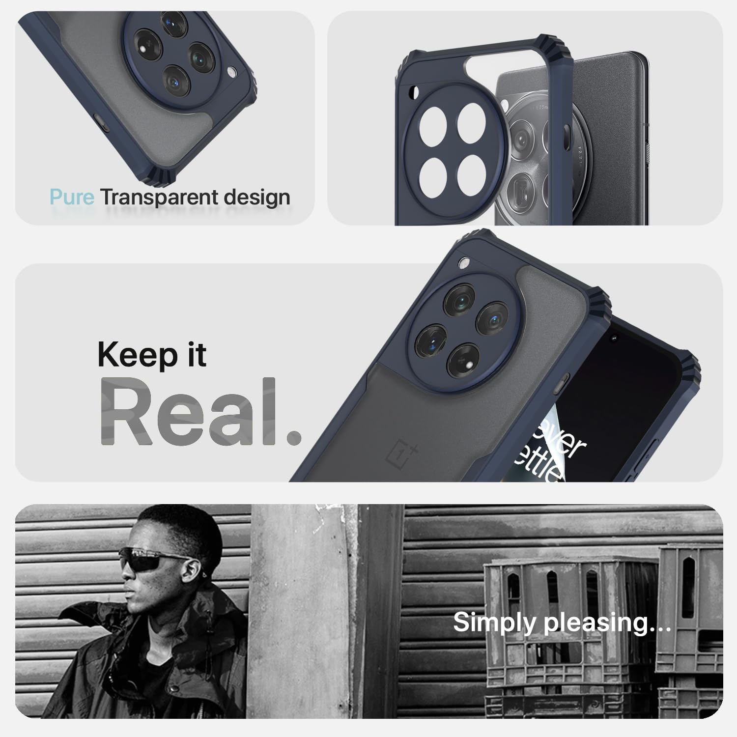 Blue Hybrid phone cover for OnePlus 12R 5G – Pikkme – photo 3