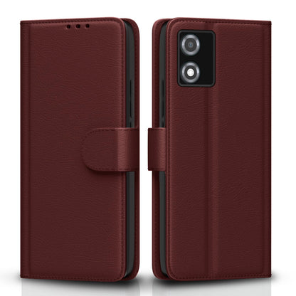 Brown Wallet flip cover for Moto E13 – Pikkme