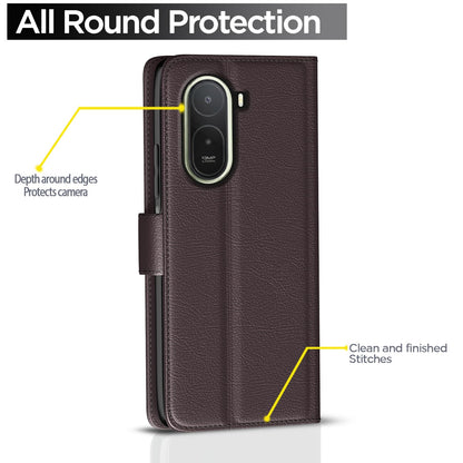 Redmi A7 Pro/Poco C85x 5G flip case in coffee by Pikkme – photo 4