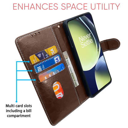 OnePlus Nord CE 3 Lite 5G mobile flip cover in brown & coffee by Pikkme – photo 4